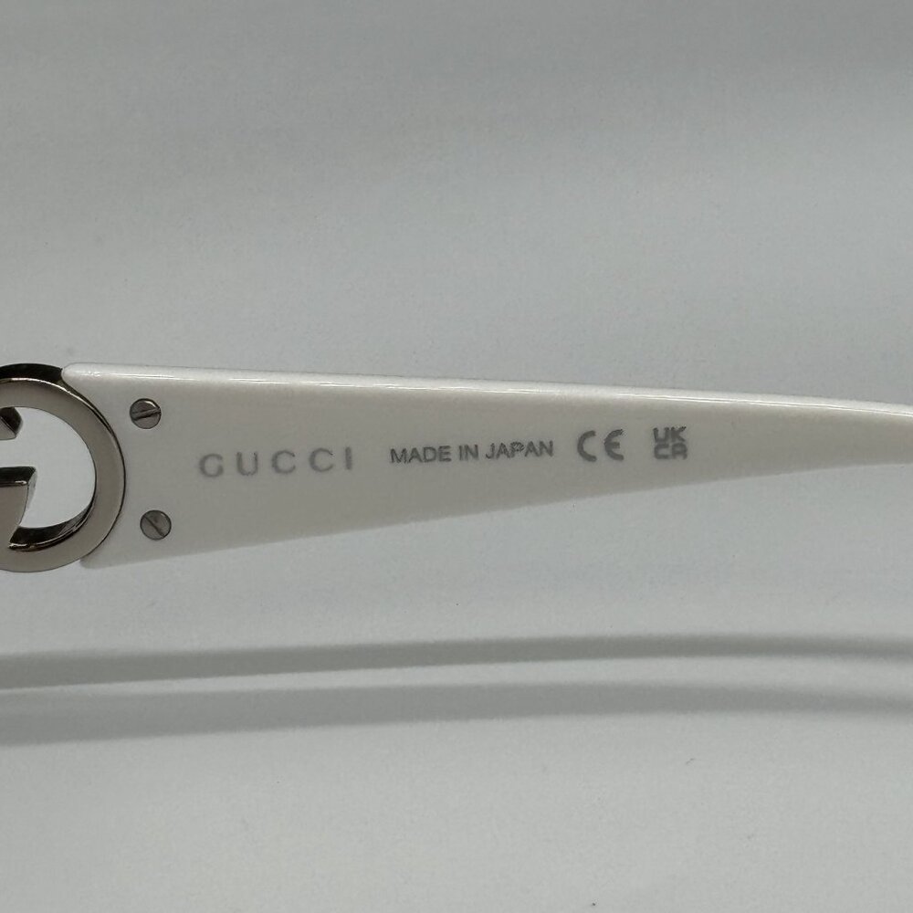 NEW GUCCI GG1661S 003 WOMEN WHITE SUNGLASSES GUCCI - Picture 10 of 11